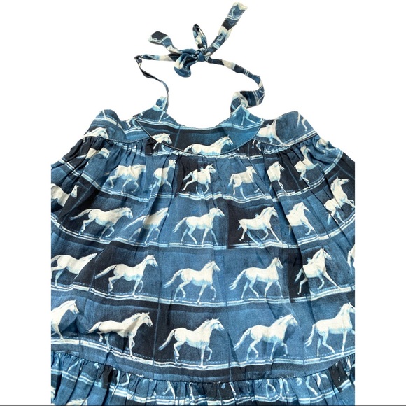 Paper Wings Halter Maxi Dress Horses 4 - Picture 4 of 9